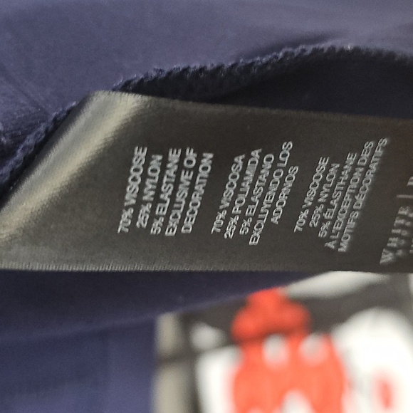 White House Black Market Navy Blue Button Military Cardigan‎ Jacket Size 10 - Picture 4 of 6